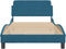 vidaXL - Bedframe - met - hoofdeinde - fluweel - blauw - 100x200 - cm