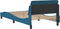 vidaXL - Bedframe - met - hoofdeinde - fluweel - blauw - 100x200 - cm