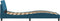vidaXL - Bedframe - met - hoofdeinde - fluweel - blauw - 100x200 - cm