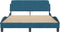 vidaXL - Bedframe - met - hoofdeinde - fluweel - blauw - 120x200 - cm