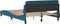vidaXL - Bedframe - met - hoofdeinde - fluweel - blauw - 120x200 - cm