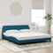 vidaXL - Bedframe - met - hoofdeinde - fluweel - blauw - 180x200 - cm