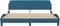 vidaXL - Bedframe - met - hoofdeinde - fluweel - blauw - 180x200 - cm