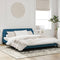 vidaXL - Bedframe - met - hoofdeinde - fluweel - blauw - 180x200 - cm