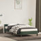 vidaXL - Bedframe - met - hoofdeinde - fluweel - donkergroen - 90x190 - cm