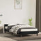 vidaXL - Bedframe - met - hoofdeinde - fluweel - zwart - 90x200 - cm
