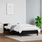 vidaXL - Bedframe - met - hoofdeinde - zonder - matras - 100x200 - cm - zwart