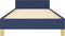 vidaXL - Bedframe - met - hoofdeinde - zonder - matras - 100x200 - cm - stof - blauw
