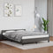 vidaXL - Bedframe - met - hoofdeinde - zonder - matras - 140x190 - cm - grijs