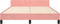 vidaXL - Bedframe - met - hoofdeinde - zonder - matras - 140x190 - cm - fluweel - roze