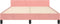 vidaXL - Bedframe - met - hoofdeinde - zonder - matras - 140x190 - cm - fluweel - roze