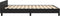 vidaXL - Bedframe - met - hoofdeinde - zonder - matras - 140x190 - cm - zwart