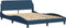 vidaXL - Bedframe - met - hoofdeinde - zonder - matras - 140x200 - cm - stof - blauw