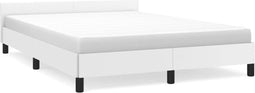 vidaXL - Bedframe - met - hoofdeinde - zonder - matras - 140x200 - cm - wit