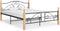 vidaXL - Bedframe - met - hoofdeinde - zonder - matras - 140x200 - cm - metaal - zwart