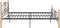 vidaXL - Bedframe - met - hoofdeinde - zonder - matras - 140x200 - cm - metaal - zwart