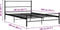 vidaXL - Bedframe - met - hoofdeinde - zonder - matras - 140x200 - cm - metaal - zwart