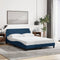 vidaXL - Bedframe - met - hoofdeinde - zonder - matras - 140x200 - cm - stof - blauw