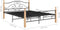 vidaXL - Bedframe - met - hoofdeinde - zonder - matras - 140x200 - cm - metaal - zwart
