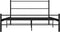 vidaXL - Bedframe - met - hoofdeinde - zonder - matras - 140x200 - cm - metaal - zwart
