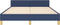 vidaXL - Bedframe - met - hoofdeinde - zonder - matras - 140x200 - cm - stof - blauw