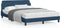 vidaXL - Bedframe - met - hoofdeinde - zonder - matras - 140x200 - cm - stof - blauw