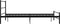 vidaXL - Bedframe - met - hoofdeinde - zonder - matras - 140x200 - cm - metaal - zwart