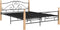 vidaXL - Bedframe - met - hoofdeinde - zonder - matras - 140x200 - cm - metaal - zwart