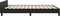 vidaXL - Bedframe - met - hoofdeinde - zonder - matras - 140x200 - cm - zwart