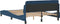 vidaXL - Bedframe - met - hoofdeinde - zonder - matras - 140x200 - cm - stof - blauw