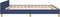 vidaXL - Bedframe - met - hoofdeinde - zonder - matras - 160x200 - cm - stof - blauw