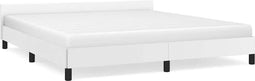 vidaXL - Bedframe - met - hoofdeinde - zonder - matras - 180x200 - cm - wit