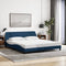 vidaXL - Bedframe - met - hoofdeinde - zonder - matras - 180x200 - cm - stof - blauw