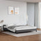 vidaXL - Bedframe - met - hoofdeinde - zonder - matras - 180x200 - cm - grijs
