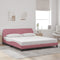 vidaXL - Bedframe - met - hoofdeinde - zonder - matras - 180x200 - cm - fluweel - roze