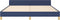 vidaXL - Bedframe - met - hoofdeinde - zonder - matras - 180x200 - cm - stof - blauw