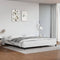 vidaXL - Bedframe - met - hoofdeinde - zonder - matras - 200x200 - cm - wit