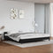 vidaXL - Bedframe - met - hoofdeinde - zonder - matras - 200x200 - cm - zwart