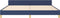 vidaXL - Bedframe - met - hoofdeinde - zonder - matras - 200x200 - cm - stof - blauw