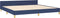 vidaXL - Bedframe - met - hoofdeinde - zonder - matras - 200x200 - cm - stof - blauw