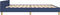 vidaXL - Bedframe - met - hoofdeinde - zonder - matras - 200x200 - cm - stof - blauw
