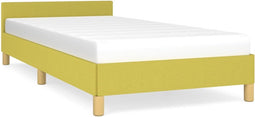 vidaXL - Bedframe - met - hoofdeinde - zonder - matras - 80x200 - cm - stof - groen