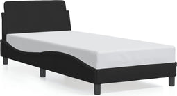 vidaXL - Bedframe - met - hoofdeinde - zonder - matras - 80x200 - cm - stof - zwart