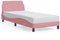 vidaXL - Bedframe - met - hoofdeinde - zonder - matras - 80x200 - cm - fluweel - roze