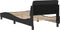 vidaXL - Bedframe - met - hoofdeinde - zonder - matras - 80x200 - cm - stof - zwart