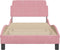 vidaXL - Bedframe - met - hoofdeinde - zonder - matras - 80x200 - cm - fluweel - roze