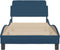 vidaXL - Bedframe - met - hoofdeinde - zonder - matras - 80x200 - cm - stof - blauw