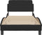 vidaXL - Bedframe - met - hoofdeinde - zonder - matras - 80x200 - cm - stof - zwart