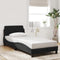 vidaXL - Bedframe - met - hoofdeinde - zonder - matras - 80x200 - cm - fluweel - zwart