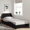 vidaXL - Bedframe - met - hoofdeinde - zonder - matras - 80x200 - cm - stof - zwart
